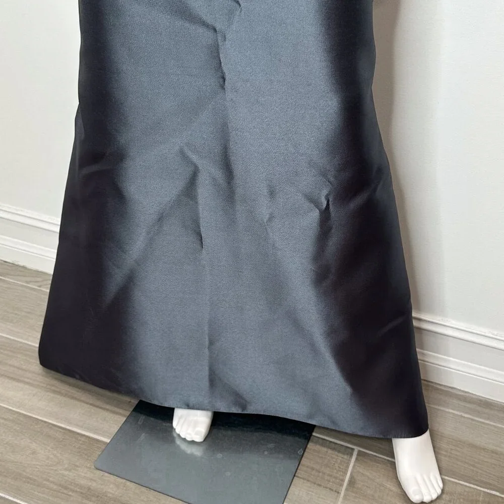 Alvina Valenta Maids Strapless Mikado Trumpet Gown Dress with Peplum Detail 9265 - Picture 9 of 16